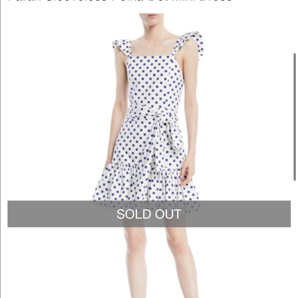 Alice + Olivia whites &black Polka-Dot Mini Dress